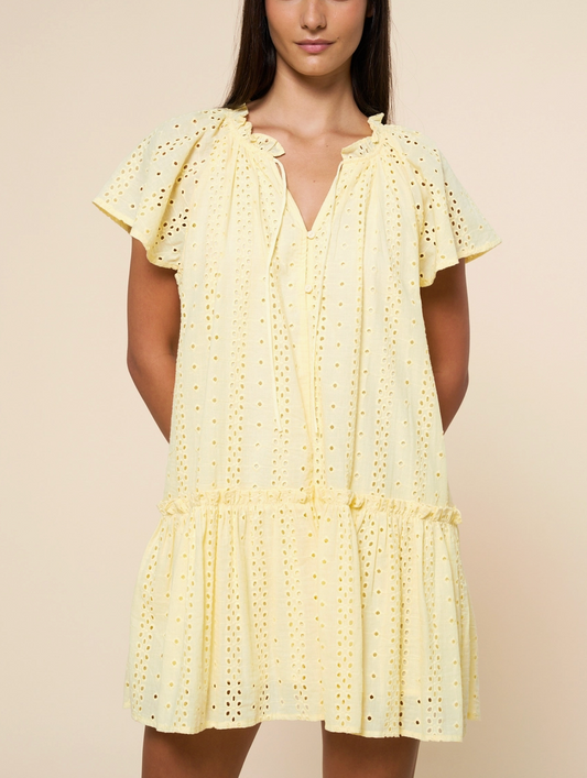 Lemon Drop Eyelet Dress