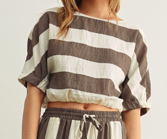 Wide Stripe Boat Top
