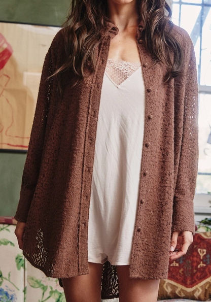 The Brunette Bloom Lace Tunic