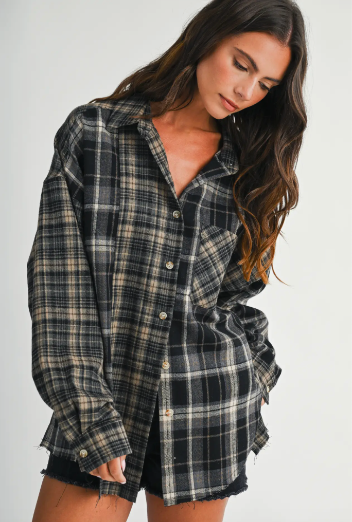 Kambrie Plaid Flannel Shirt