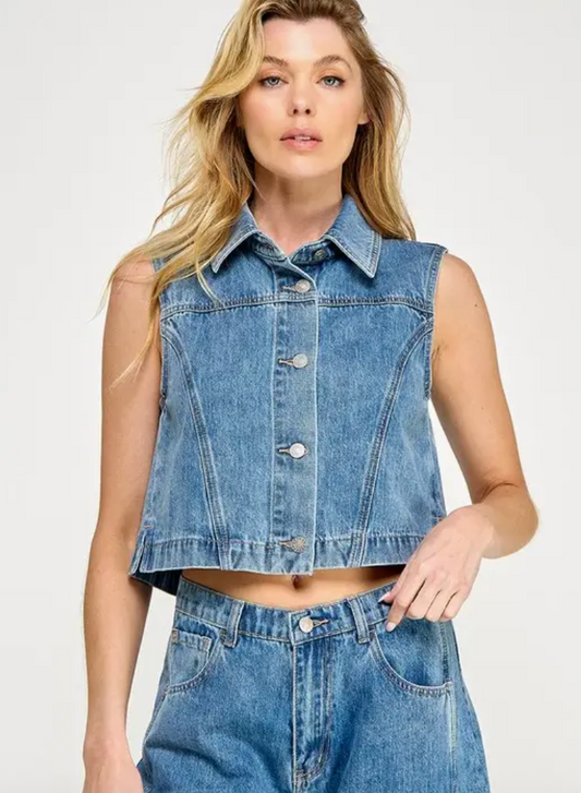 Vintage Rockies Denim Vest