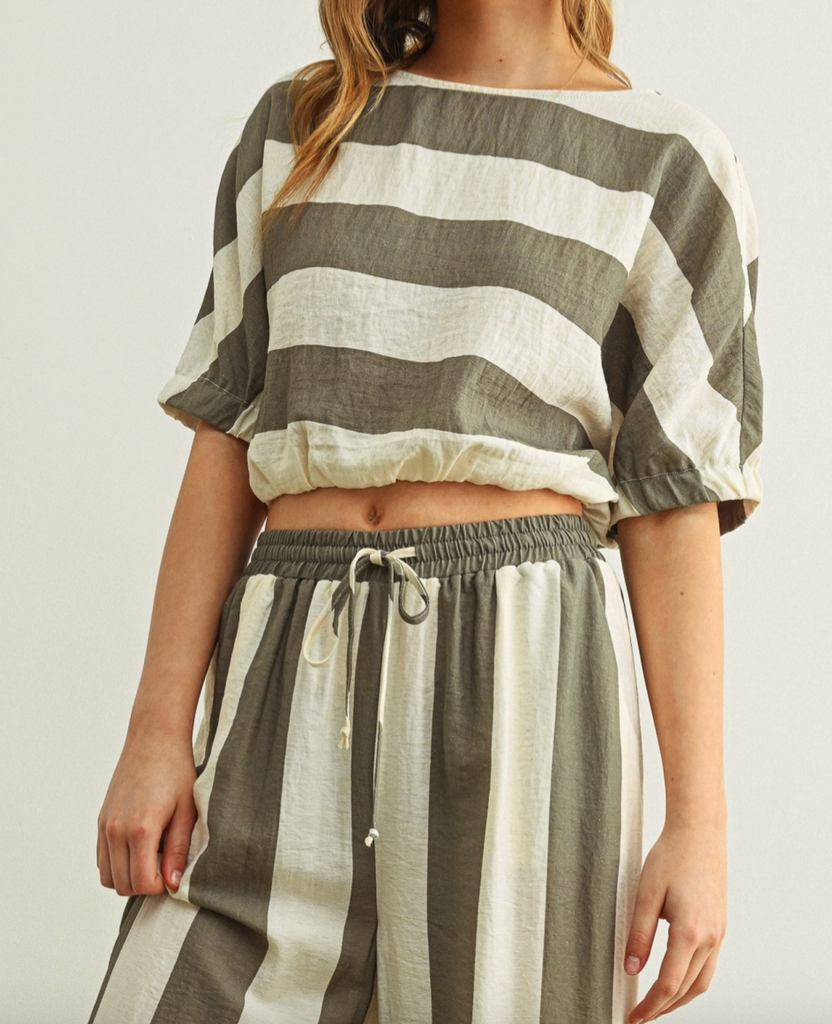 Wide Stripe Boat Top