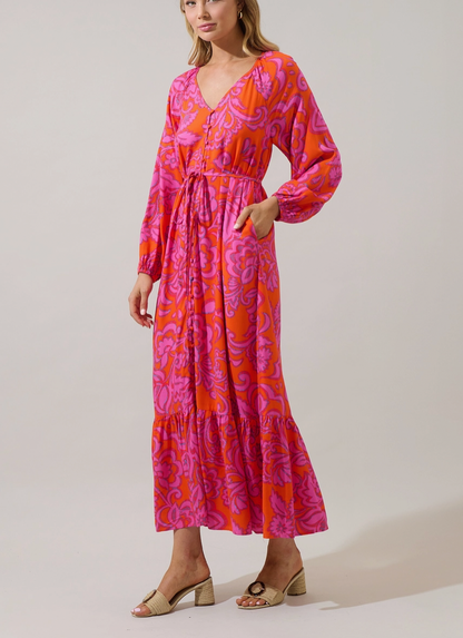 Golden Garden Maxi Dress