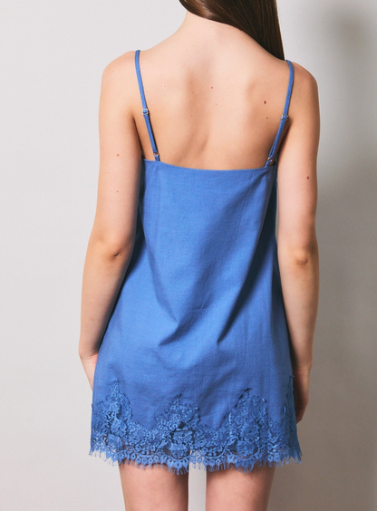 The Ella Lace Trim Mini Dress