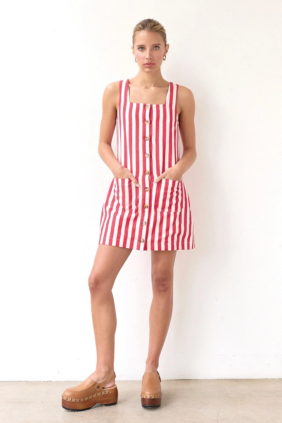 Stripe Shift Mini Dress