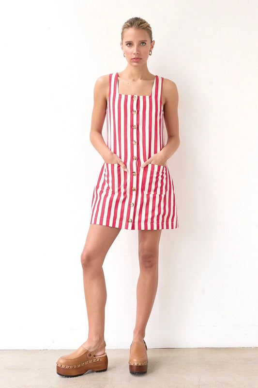 Stripe Shift Mini Dress