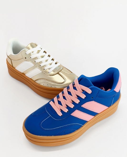 Pink & Blue Platform Sneaker