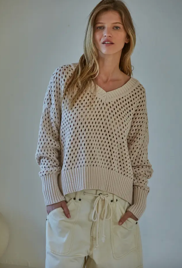 Lightweight Knit Ivory Sweater