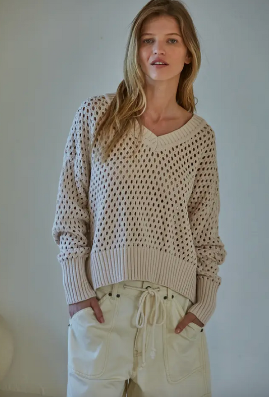 Lightweight Knit Ivory Sweater