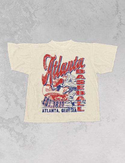 Classic 90s Atlanta Braves Oversized T-Shirt