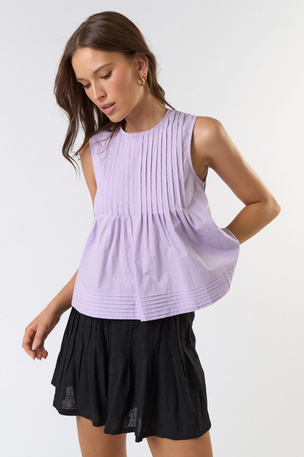 Lavender Lush Pleated Top
