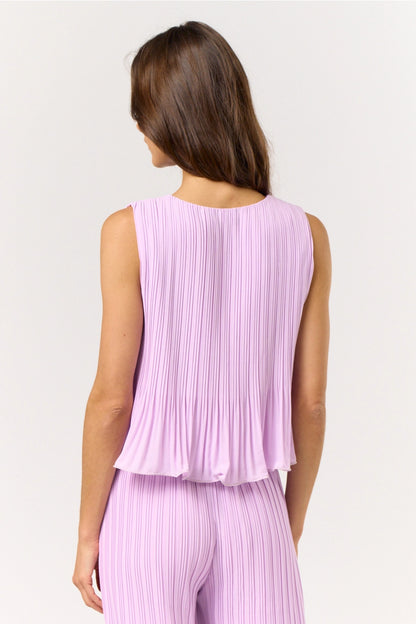 Lavender Pleated Pant Set